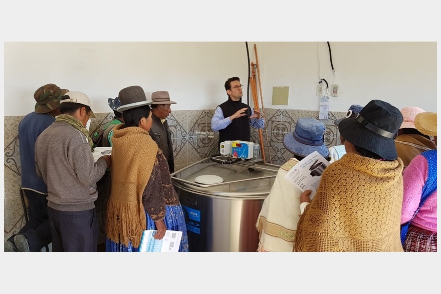 Schulung im Milchsammelzentrum - Bolivien